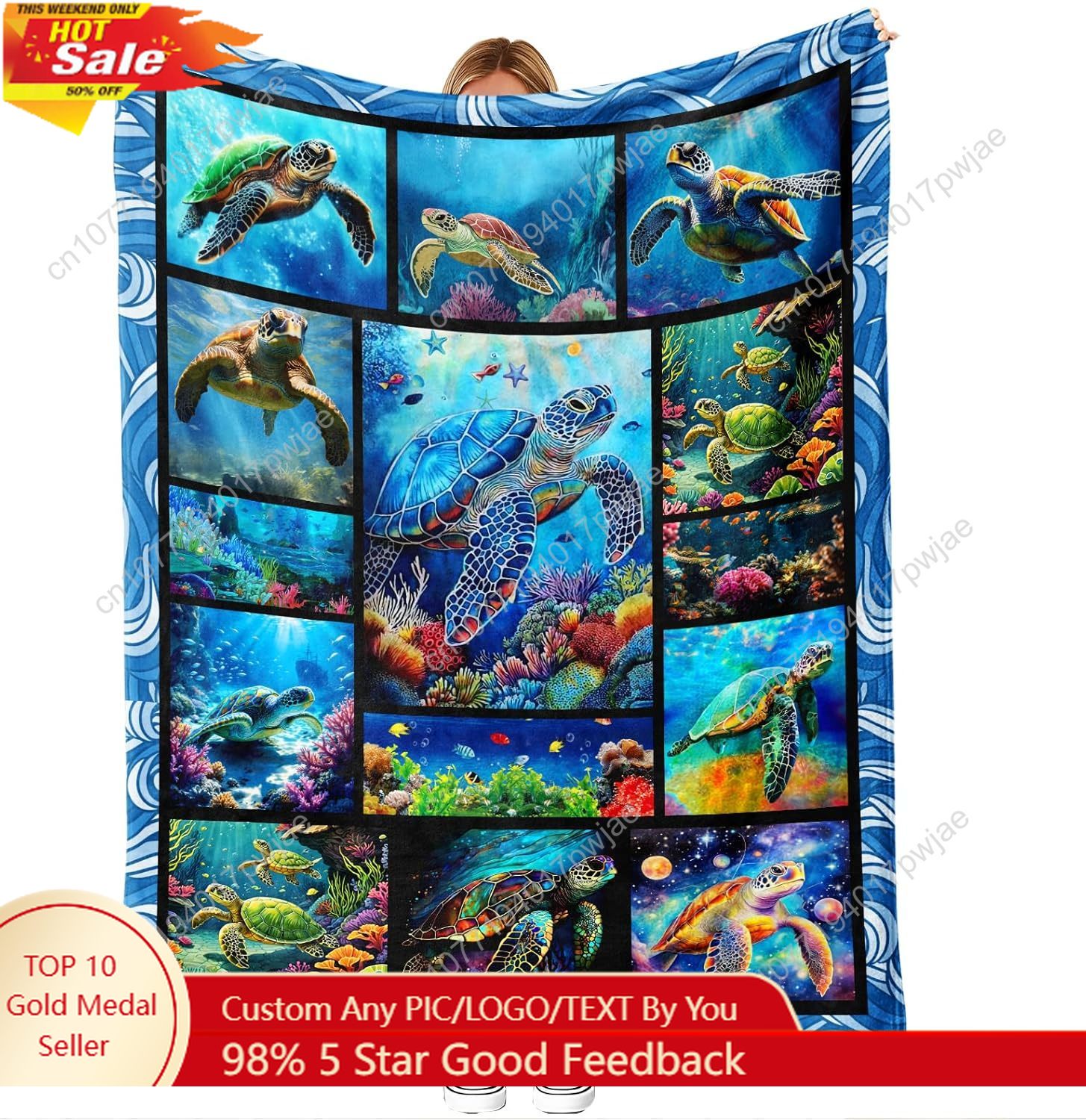 Home Decor Sofa - Couverture en flanelle de tortue de
