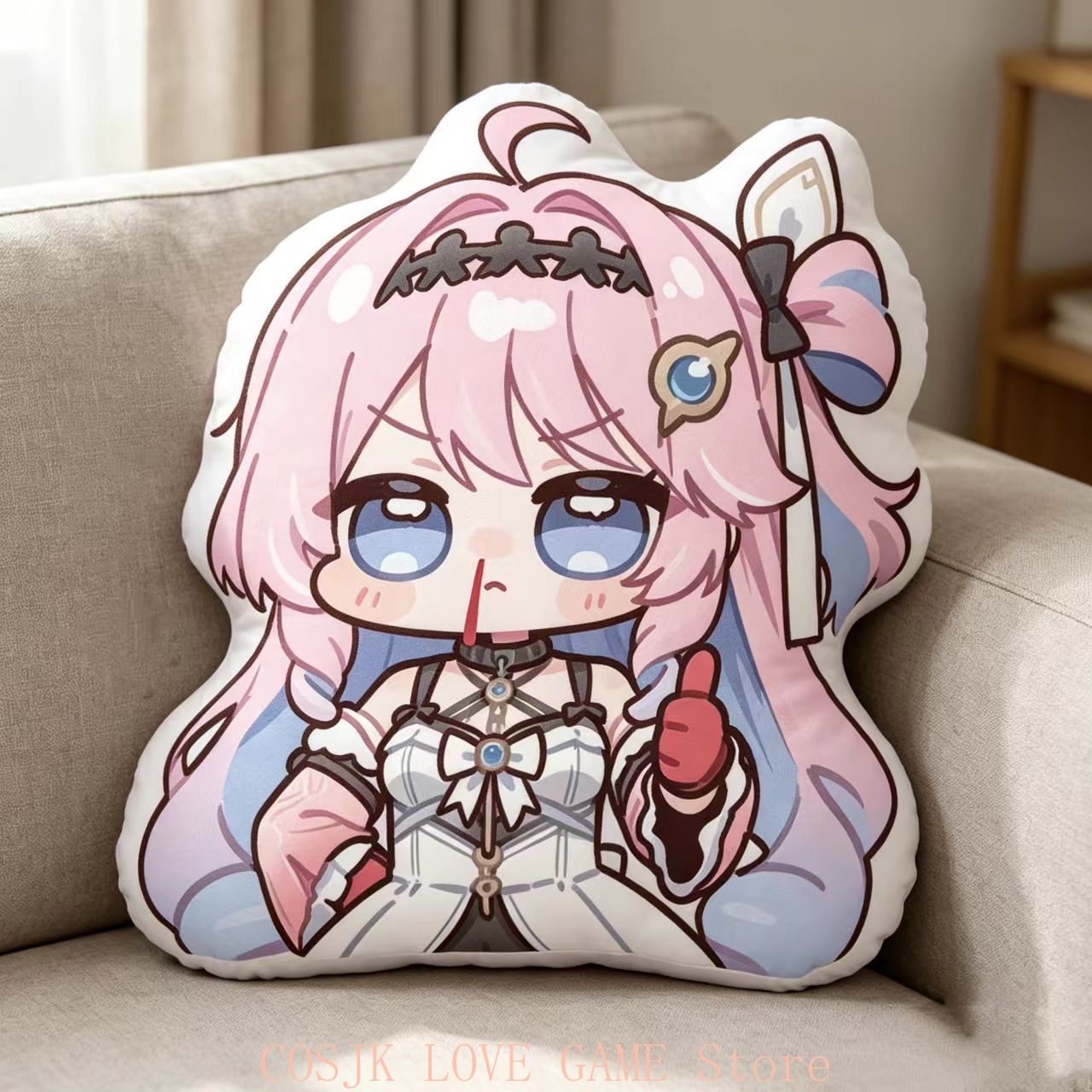 Home Decor Sofa - Coussin en peluche Anime Denia Wuthering