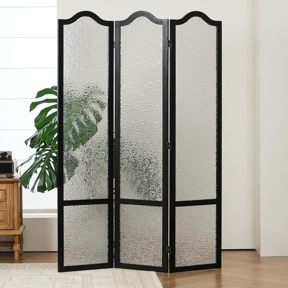Room Divider Screen - Paravent en acrylique noir à 3