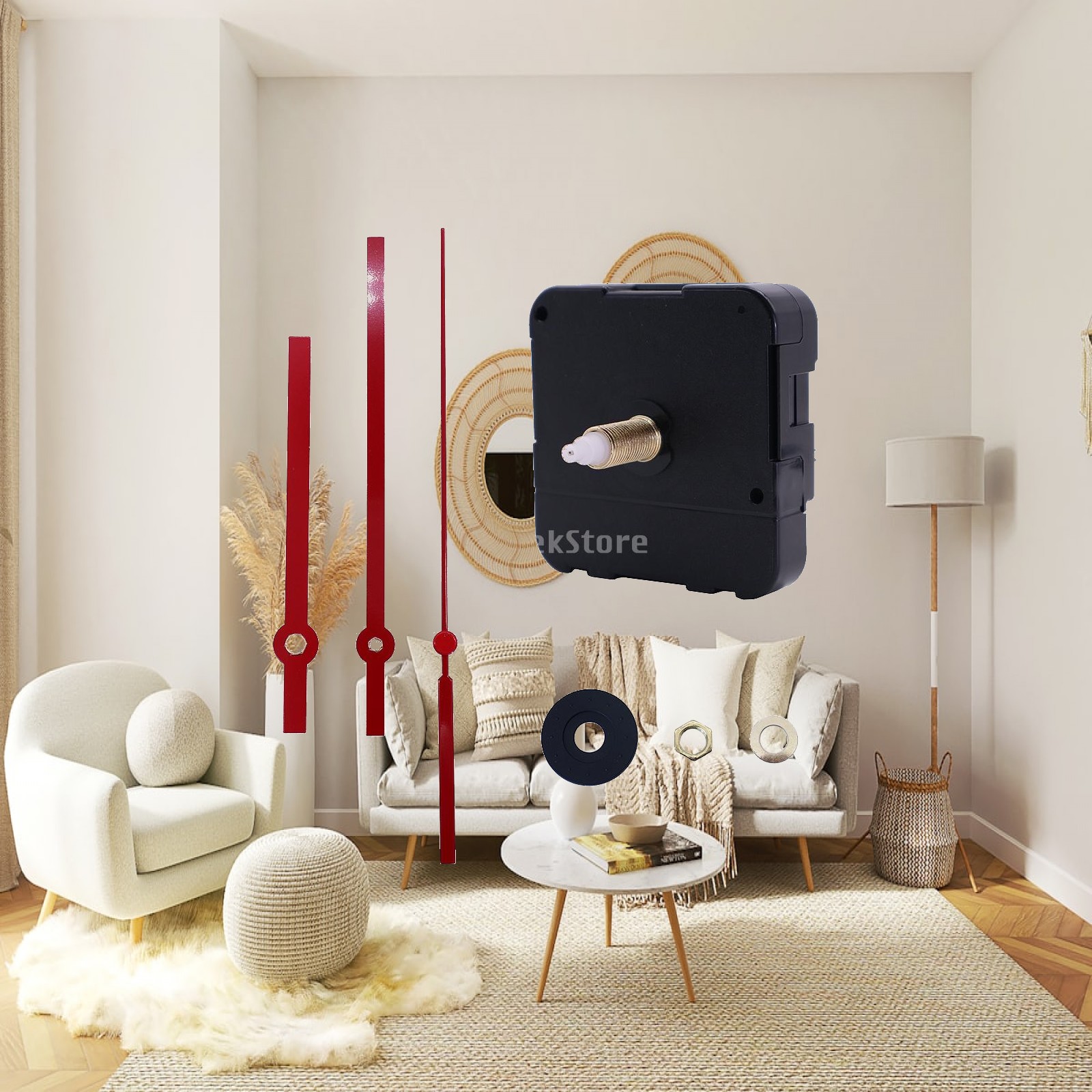 Wall Clock Silent - Kit de réparation de mouvement d'horloge