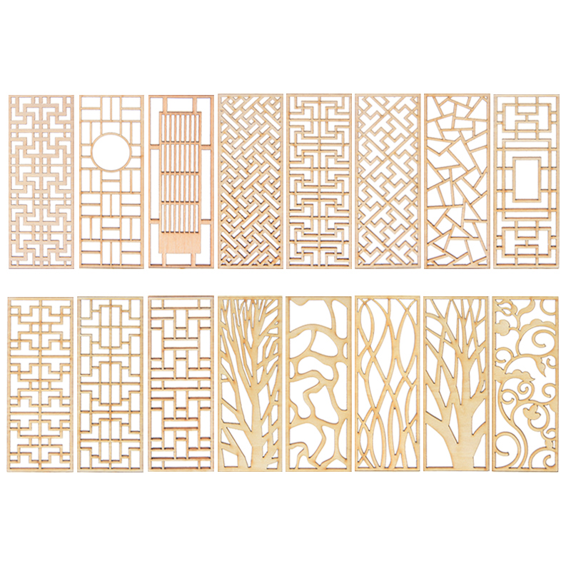 Room Divider Screen - Lot de 4 cloisons miniatures en