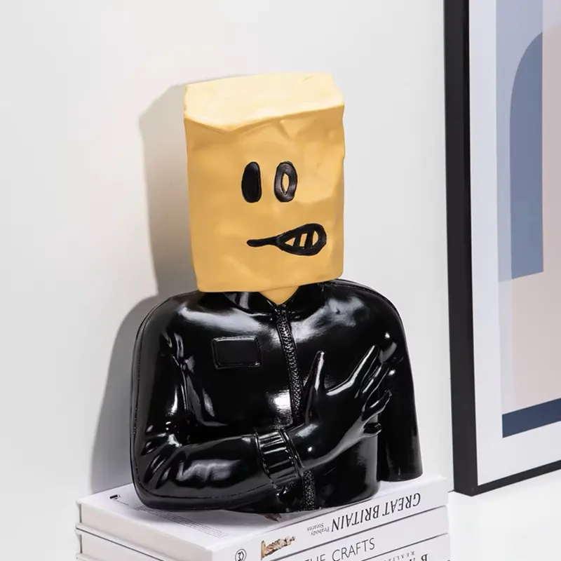 Abstract Sculpture Resin - Sculpture de visage abstraite moderne et