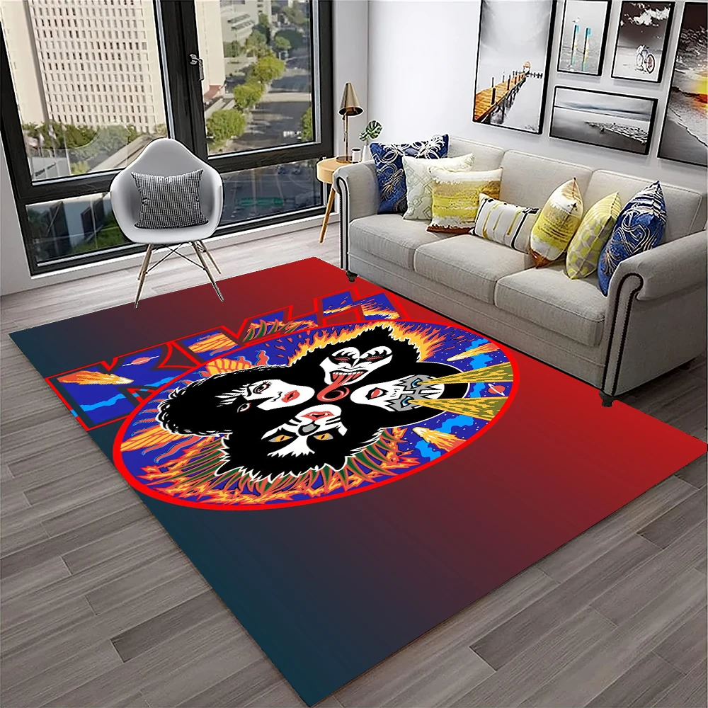 Home Decor Online Free - Tapis rétro KISS Rock Band pour