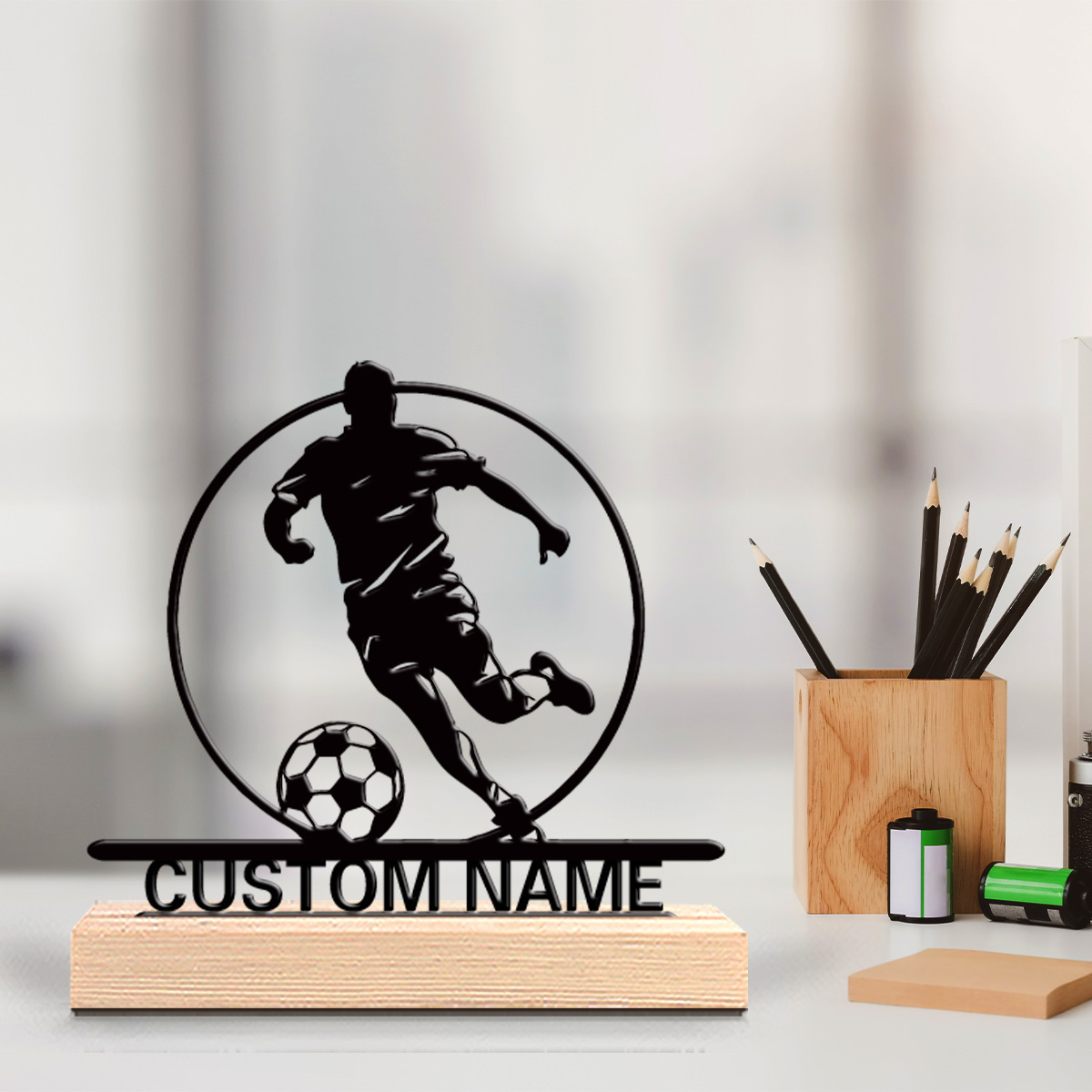 Home Decor Happy - Statue en métal personnalisée de joueur