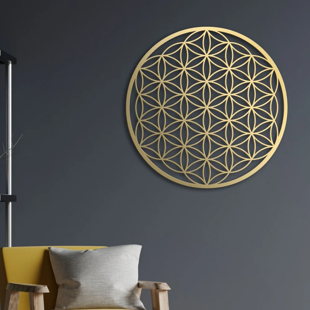 Home Decor Sofa - Art mural en métal Flower of