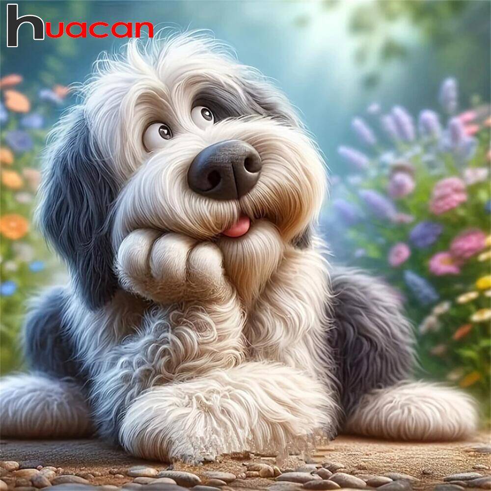 Home Decor Bali - Huacan-Diamond Painting, Animal Dog, Diamond Mosaic,