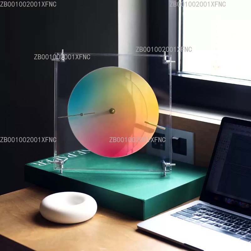 Wall Clock Silent - Horloge murale et de bureau arc-en-ciel