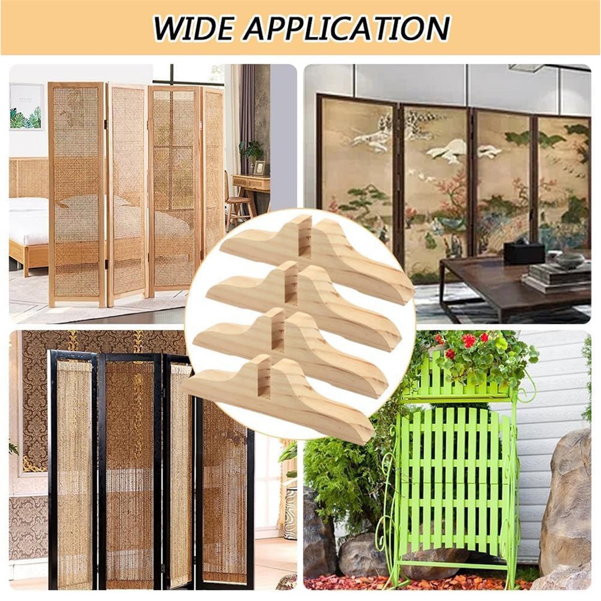 Room Divider Screen - PHONE&GEAR 4 pièces Support de séparation
