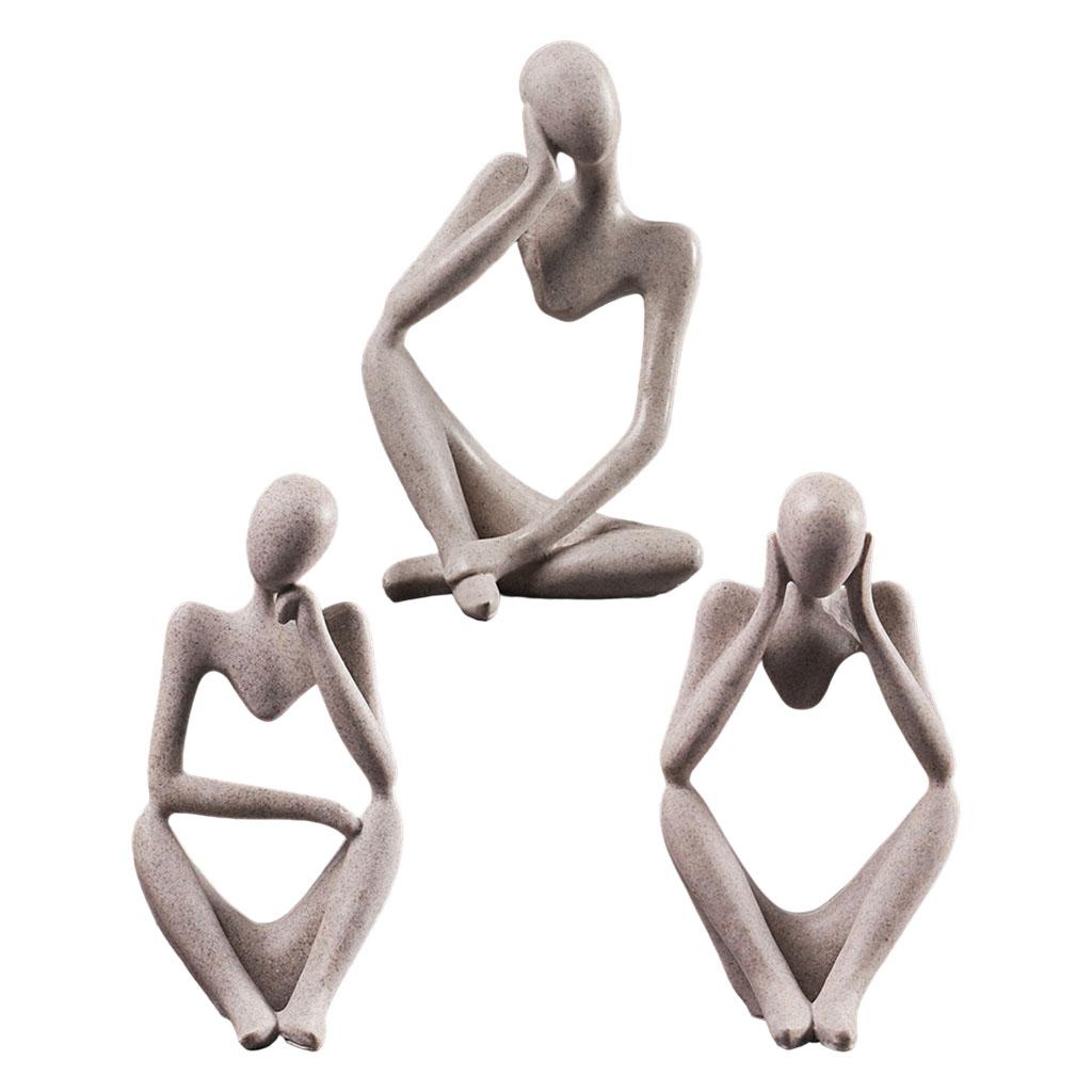 Abstract Sculpture Resin - Statue de penseur abstrait nordique, Figurine