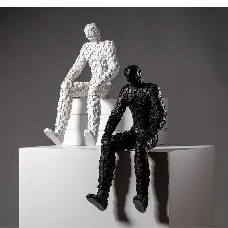 Abstract Sculpture Resin - Sculpture de figurines en mosaïque, art