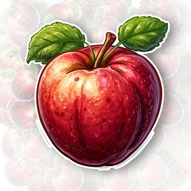Sticker graphique pomme rouge  - Home Decor Vector avis et prix
