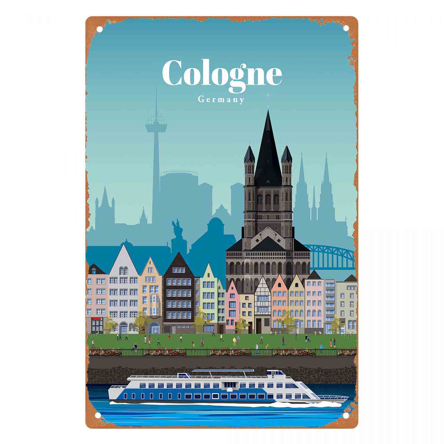 Panneau mural en métal 2D plat - Germany Home Decor avis et prix