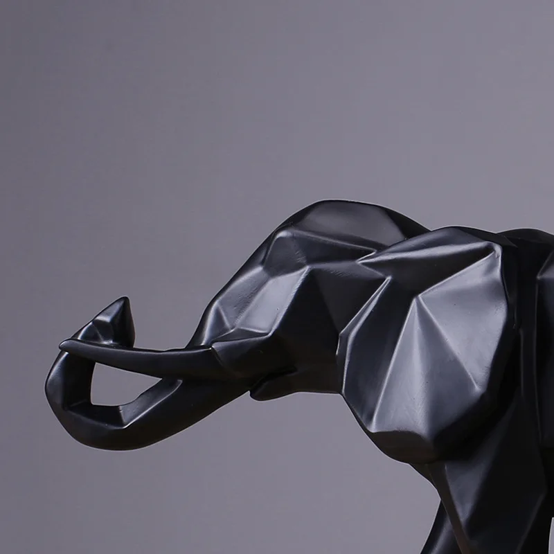 Statue d'éléphant noir en rési - Abstract Sculpture Resin avis et prix