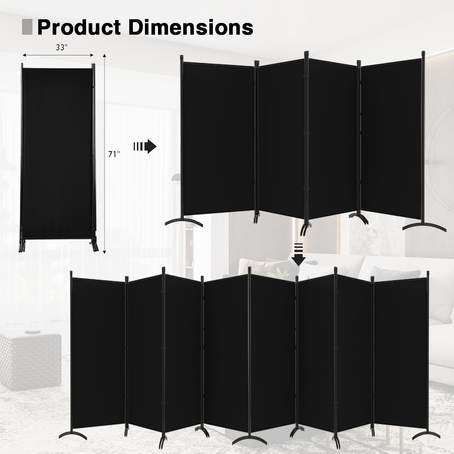 Paravent pliable pour la sépar - Room Divider Screen avis et prix